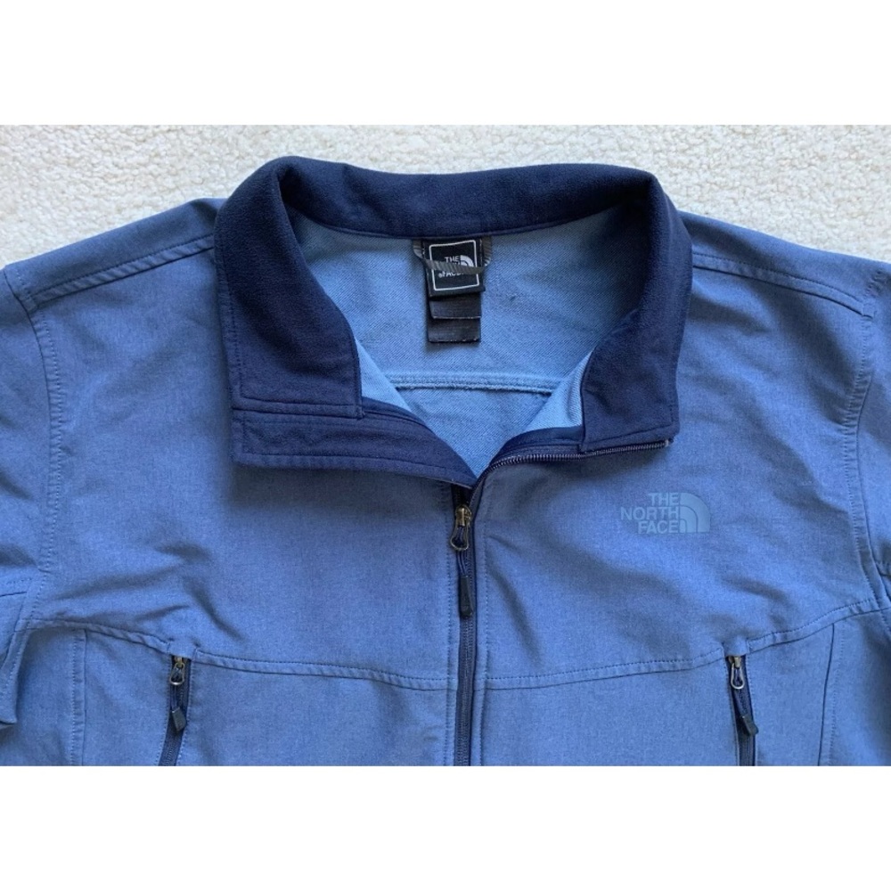 The North Face Flashdry Rdt Softshell Jacket Mens Xl Blue Full Zip Logo Outdoors View 3